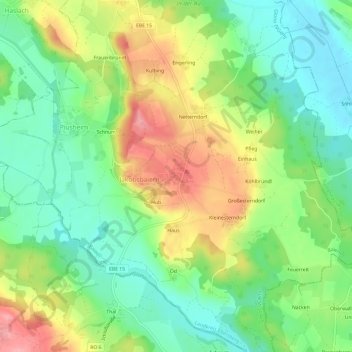Antholing topographic map, elevation, terrain