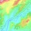 Cunha topographic map, elevation, terrain
