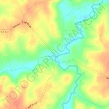 Burr Hill topographic map, elevation, terrain
