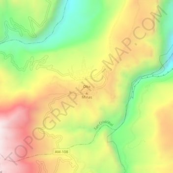 Olto topographic map, elevation, terrain