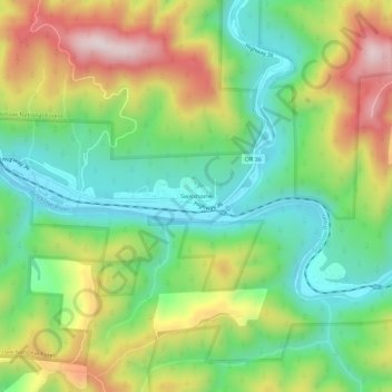 Swisshome topographic map, elevation, terrain