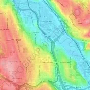 Foster topographic map, elevation, terrain