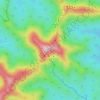 Scotsman Mountain topographic map, elevation, terrain