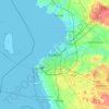 Malmö topographic map, elevation, terrain