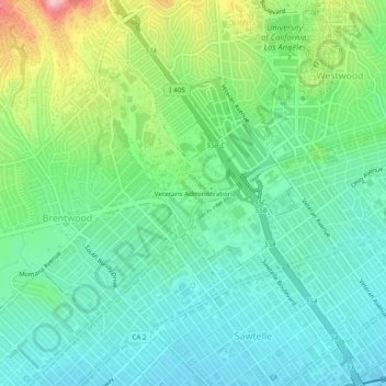 Veterans Administration topographic map, elevation, terrain