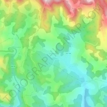 Ormindea topographic map, elevation, terrain
