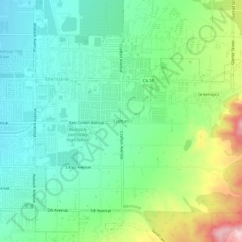 Crafton topographic map, elevation, terrain