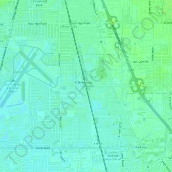 Cordova topographic map, elevation, terrain