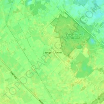 Langenboom topographic map, elevation, terrain