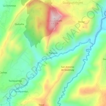 Torreos topographic map, elevation, terrain