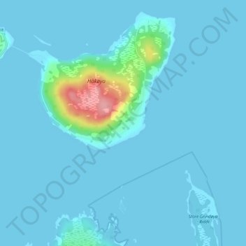 Håkøya topographic map, elevation, terrain