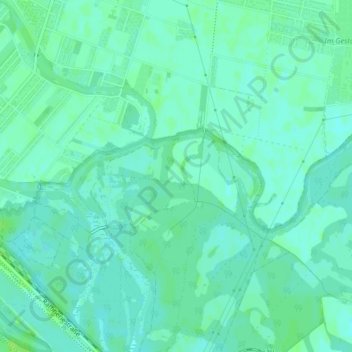 Lobau topographic map, elevation, terrain