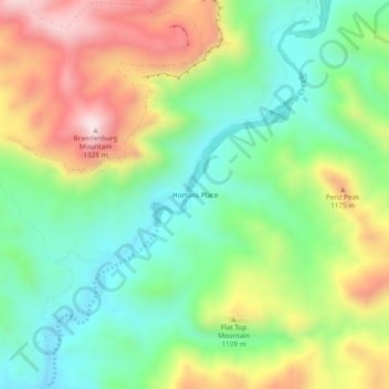 Hortons Place topographic map, elevation, terrain