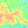 Caret topographic map, elevation, terrain