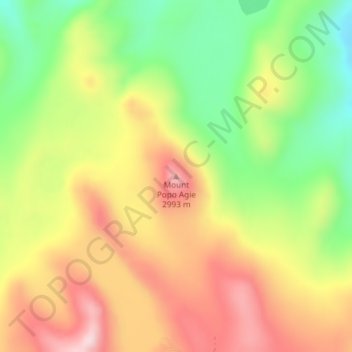 Mount Popo Agie topographic map, elevation, terrain