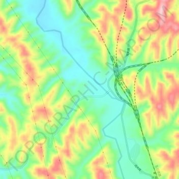 Ts'ao-chia-p'o topographic map, elevation, terrain