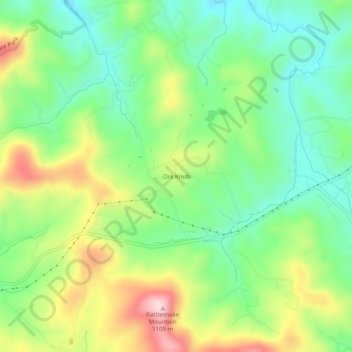 Ore Knob topographic map, elevation, terrain