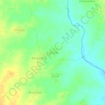 Jhilminda topographic map, elevation, terrain