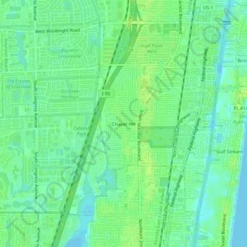 Chapel Hill topographic map, elevation, terrain
