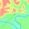 Caroline topographic map, elevation, terrain