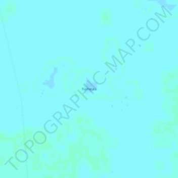 hameau topographic map, elevation, terrain