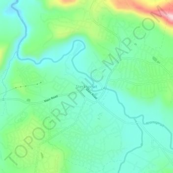 Sterkspruit topographic map, elevation, terrain