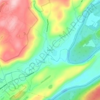 Bushkill topographic map, elevation, terrain