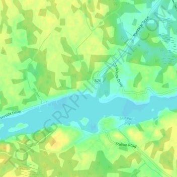 Britt topographic map, elevation, terrain