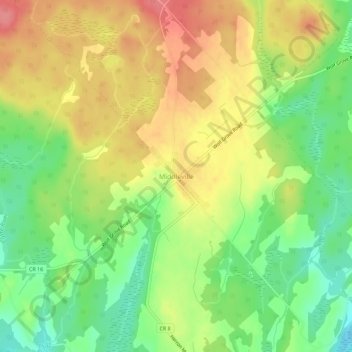 Middleville topographic map, elevation, terrain
