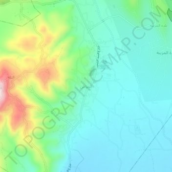 Al Hawash topographic map, elevation, terrain