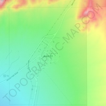 Mercury topographic map, elevation, terrain