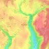 Moulicent topographic map, elevation, terrain