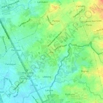 Iba topographic map, elevation, terrain