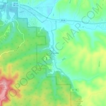 Camp Roberts topographic map, elevation, terrain