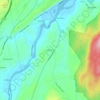 Saint Remy topographic map, elevation, terrain