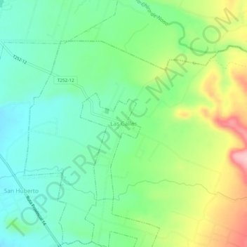 Las Calles topographic map, elevation, terrain