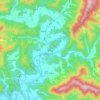 Pyeongchang-eup topographic map, elevation, terrain