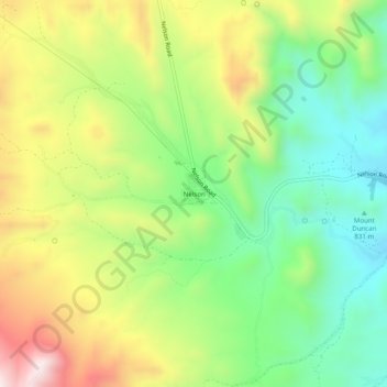 Nelson topographic map, elevation, terrain