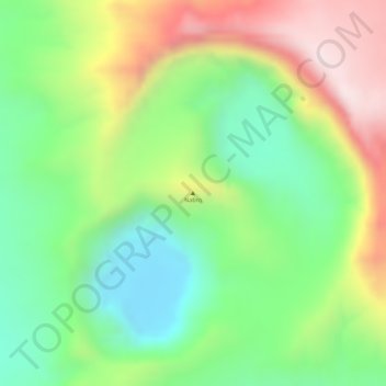 Nabro topographic map, elevation, terrain