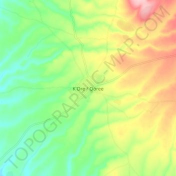 K'Ore / Qoree topographic map, elevation, terrain