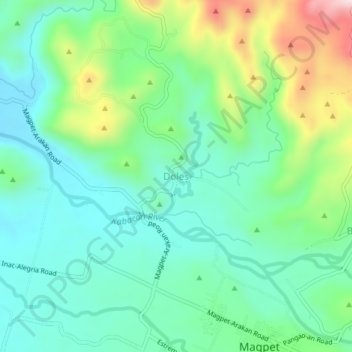 Doles topographic map, elevation, terrain
