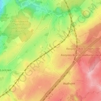 Astenet topographic map, elevation, terrain