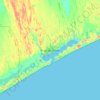 Praia de Bilene topographic map, elevation, terrain