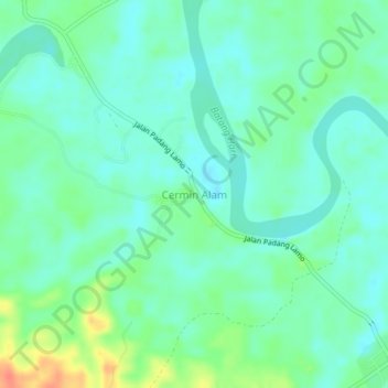 Cermin Alam topographic map, elevation, terrain