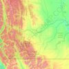 Pincher Creek (town) topographic map, elevation, terrain