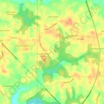 Woodside View topographic map, elevation, terrain