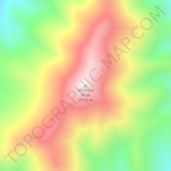 Goshute Peak topographic map, elevation, terrain