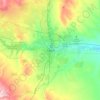 Pueblo topographic map, elevation, terrain