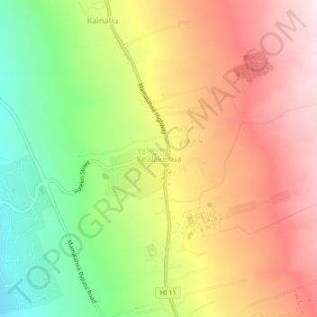 Kealakekua topographic map, elevation, terrain