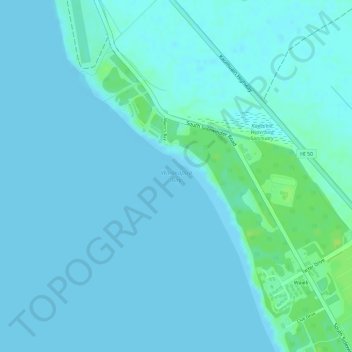 Waiokapua Bay topographic map, elevation, terrain